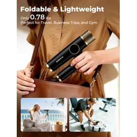 Portable Hair Dryer, 110,000 RPM Diffuser Hair Dryer, 400M Negative Ion, 6.5ft Cord, 4 Heat Settings & 3 Speed, Ionic Hairdryer with Concentrator Nozzle Diffuser for Curly Hair, for Women Men, Black