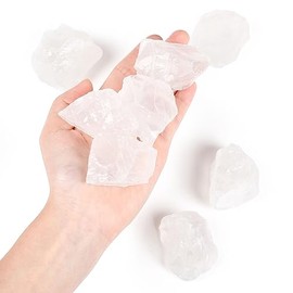 QINJIEJIE QINJIEJIE 100% Gro?es Bergkristall Rohsteine Premium Wassersteine Kristalle Steine 4 Stck Natursteine Heilsteine set 4.5-5 cm