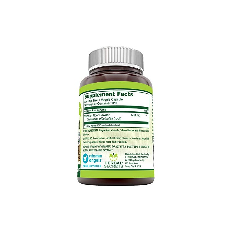 Herbal Secrets Valerian Root Valerian Root 500 Mg Capsules