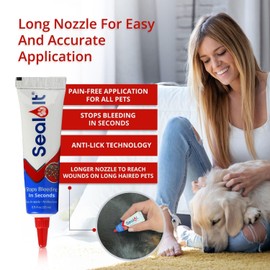 Seal It Dog Wound Care Gel – Styptic Powder Alternative for Dogs & Cats | Quick Stop Bleeding for Cuts, Nails & Scrapes | Liquid Bandage First Aid for Pets and Animals 15ml | Made in USA