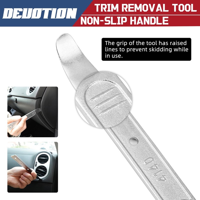 DEUOTION 4140 Pry Tool, Pry Bar Trim Removal Tool, Pry