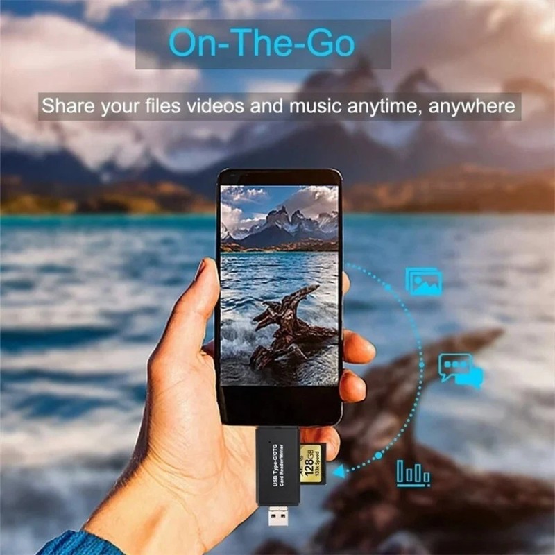 Universal Micro USB OTG to USB 2.0 Adapter SD/Micro SD