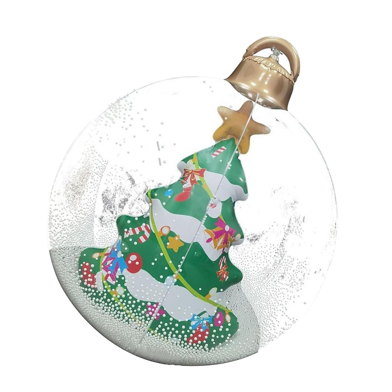 23.6in Inflatable Christmas Balls with LED Giant Light Up Decorated