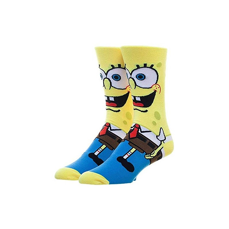 Cartoon Sponge Bob Squarepants Character Crew Socks