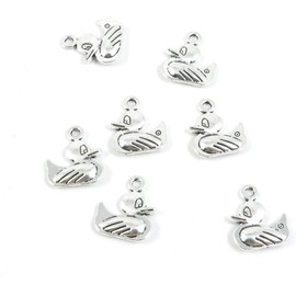 Labriciyon 10 Pcs Antique Silver Tone Jewelry Making Charms Pendant Findings Craft Supplies Bulk Lots Arts J3XD3 Duck Quack Beading & Jewelry Making