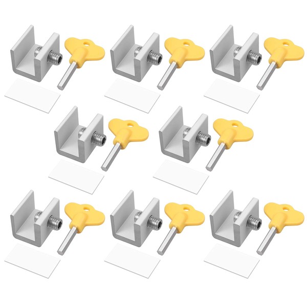 Neoteck Pack of 8 Adjustable Sliding Window Locks Aluminium Alloy