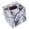 Tissue Box with Marble Printing Square Toilet Paper Holder for