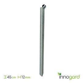 innogard 6022 - Ground Anchor for Lawn Edging Narrow - Galvalume Aluminium Zinc - Fixing Rod 450 mm High, 1.5 mm Thick