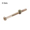 uxcell M6 x 70mm Furniture Bolts Nut Set Hex Socket