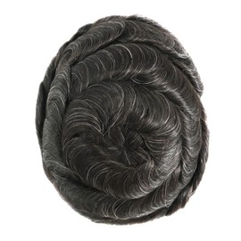 HAIR NATURE Tupés Para Hombre, Sistema De Reemplazo De Cabello Humano, Unidades Capilares Poly Skin Systems #1B10