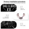 CheroCar for Dodge RAM Steering Wheel Cover Trim Interior Decoration