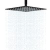 jeriussg Black 16 Inch Ultra Thin Rain Shower Head, Large