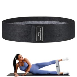 Resistance Bands, Fabric Workout Bands for Women & Men, Cloth Booty Resistance Loop Bands, Thick Squat Bands for Home Fitness, Gym, Yoga, Pilates for Butt Legs Thigh Hip Glute (Black50–70 lbs)