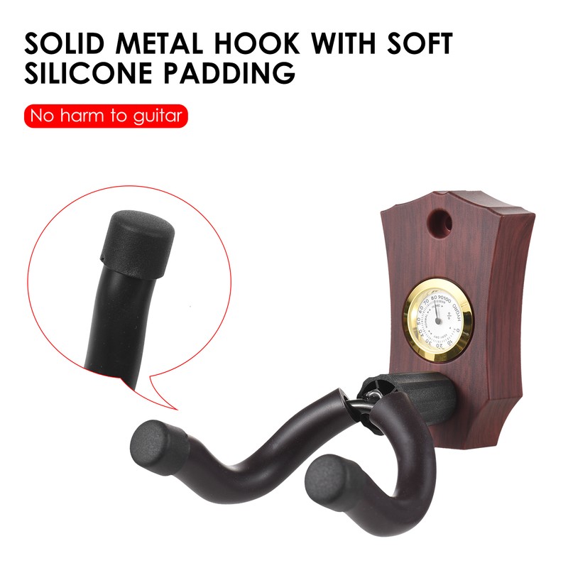 2-in-1 Guitar Wall Mount with Hygrometer Humidity Meter Guitar Wall