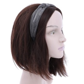 Holiday Sparkle Turban Knot Headband - Silver