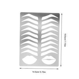 IWOWHERO Stainless Steel Eyebrow Stencil Practice Mold for Salon Use Durable Brow Shaping Tool for Eyebrow Drawing and Lip Mapping Easy to Use and Long-lasting Design