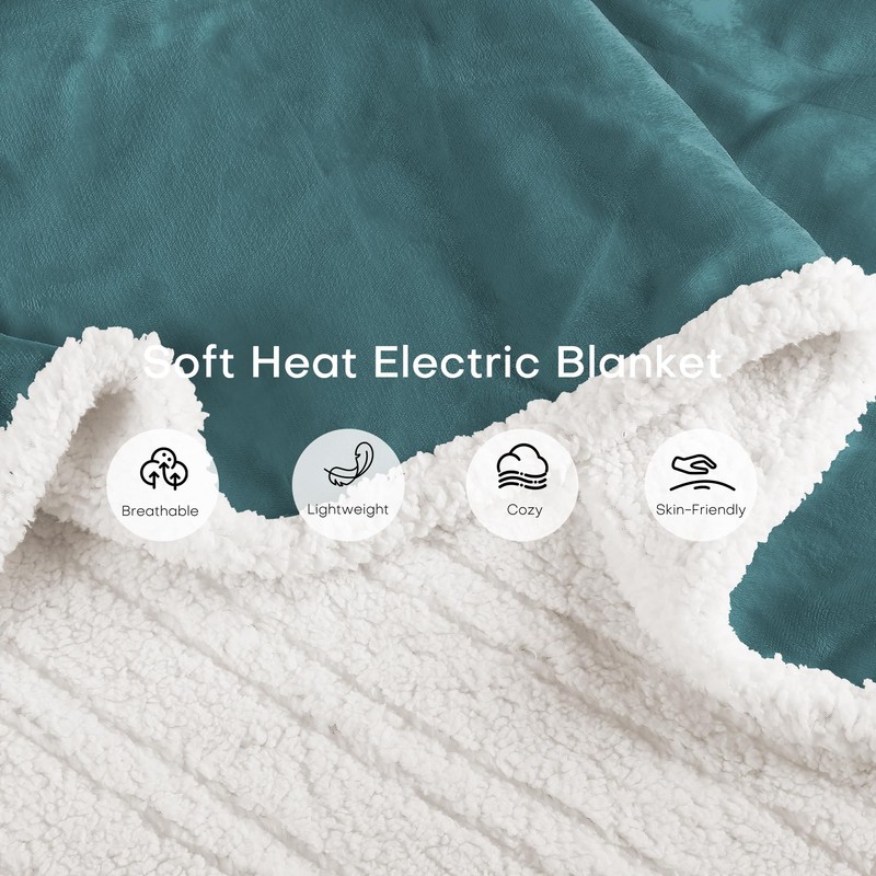 RALYSUN Electric Heated Blanket Full Size 72"x84" - Dual-Sided with