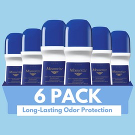 Avon Mesmerize Roll-On Antiperspirant Deodorant, 2.6 fl oz–Fresh Scent (6-Pack)