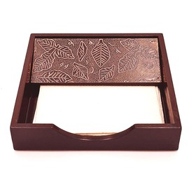 Zyntix Wooden Napkin Holder - Elegant Napkin Holder for Table Decor - Classic Napkin Holders for Paper Napkins - Handcrafted Vintage Style for Home and Dining Room dinnerware & accessories (Brown)