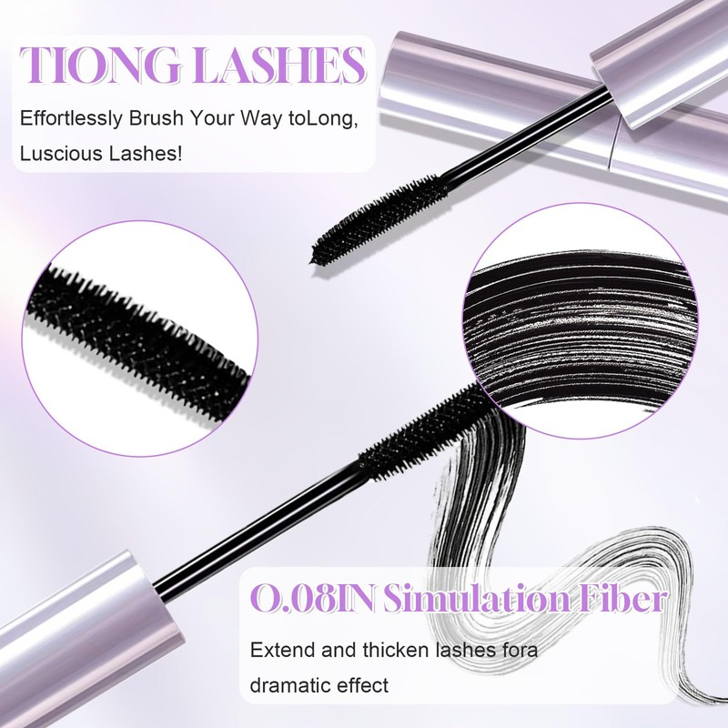 Mascara for Older Women, Black, Waterproof Mascara, Natural, Hypoallergenic, Volumising