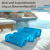 Lashuma Lugano Guest Towels 30 x 50 cm Blue Aquamarine