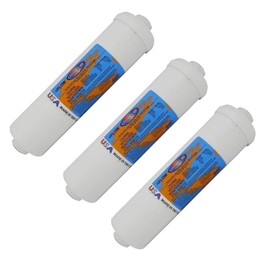 IPW Industries Inc-Omnipure - (K5505-JJ) - 10" x 2.5" Sediment Inline Filter - 5 Micron 1/4" OD Quick Connect 3 Pack