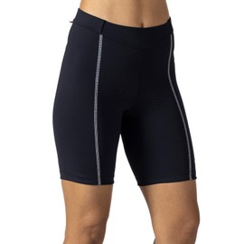 Terry Bella Bike Shorts Women Padded, Regular 8.5 Inch Silicone Leg Black Bike Shorts for Womens Cycling Shorts Mountain Bike - Black Gray, XX Large