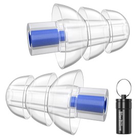 BlueBillow True High Fidelity Ear Plugs for Concerts,[25dB Noise Reduction] Hearing Protection Concert Earplugs for Musicians and Noise Sensitivity, Suit for Festivals, Nightclubs and All Raves (Blue)