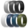 ThunderFit Anillo de boda de silicona para hombre, 8,7 mm