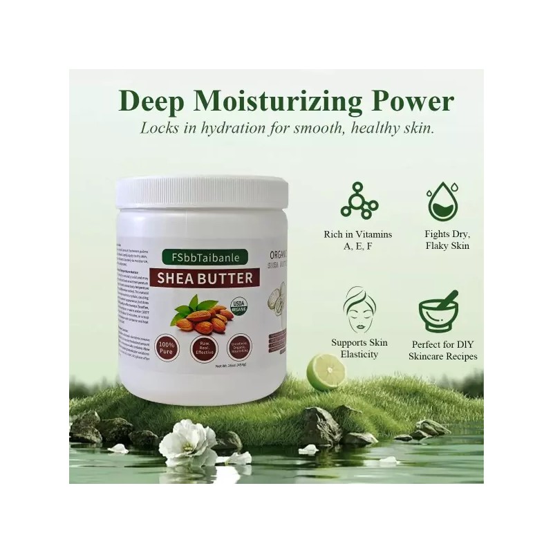 FSbbbTaible Raw Shea Butter 16온스 - 피부 모발 및 DIY를