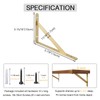 4 Pcs Gold Shelf Brackets Triangle Shelving Brackets Right Angle