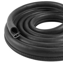 Automotive Door Weather Stripping 25Ft Car Door Rubber Edge Trim Seal Strip Gasket with Side Bulb for Car Bus Camper Boat RV Truck Doors