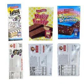 Little Debbie Mega Sized Cakes | Zebra Black & White Cakes / Cosmic Chocolate Brownies / Nutty Peanut Buddy Bars | 18 Total Dessert Snack Set