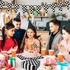 Black and White Checkered Flag Napkins, 160Pcs Checkered Party Napkins