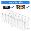 FEMELI Belt Organizer, Acrylic 7 Compartments Belt Container Storage Holder,