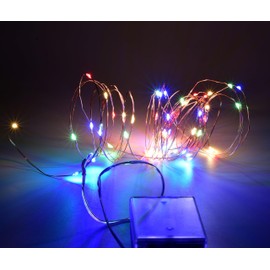 Karlling Multi-Color Fairy Lights Battery Operated, 16Ft 50 LED Copper Wire String Lights with Timer, 8 Modes for Bedroom Mason Jars Wedding Christmas Decor(Multi-Color,1 Pack)