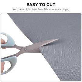 otoez Headliner Fabric Material with 1/8" Foam Backing 60" x 36" Automotive Roof Upholstery Fabric for Car SUV Boat Pickup Truck RV Home Replacement Repair DIY (Grey)