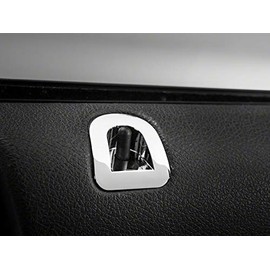 Modern Billet Door Lock Bezel; Chrome Compatible with 05-14 Mustang