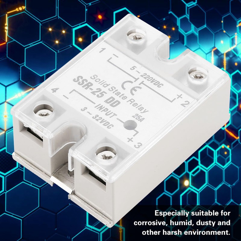 LOCADENCE SSR 25 DD 25A 5~220VDC Solid State Relay, no