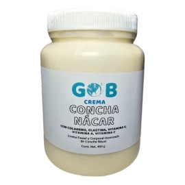 Gob crema ozonizada con concha nácar 450 g | aclara e hidrata todo tipo de piel
