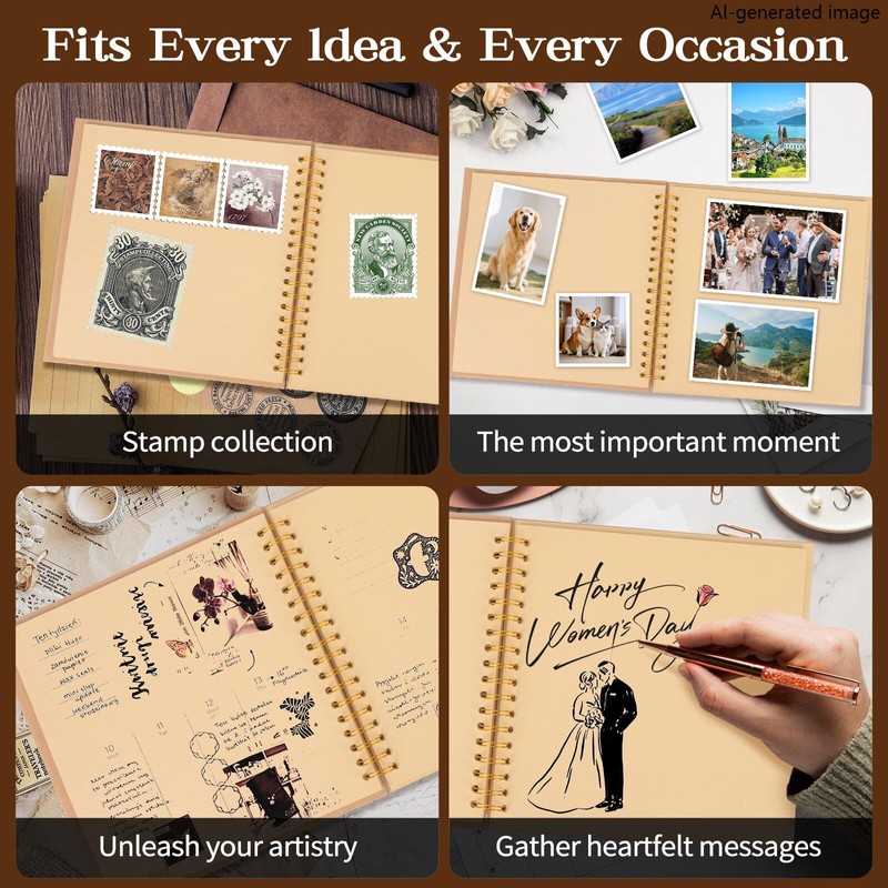 Sunflower DIY Scrapbook Album Inspirational Gift for Mom (10x10)