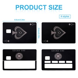Gosknor 4 Pcs Credit Card Skin Sticker, Credit Card Decals Skin Debit Card Skin Cover Sticker Bank Card Skin Fun Debit Card Stickers for Credit Card Debit Card