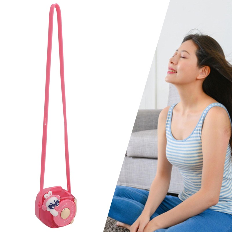 Cute Portable Neck Fan 3 Speeds Bladeless Mini Hanging Neck