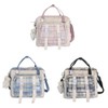 Cute Backpack with Accessories Check Dual Purpose Backpack Shoulder Bag