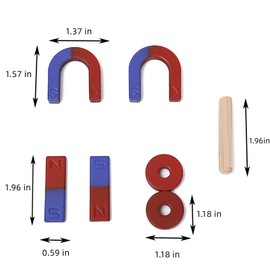 Labs Kids Magnet Kit for Teaching Physics Science Experiment Educational Magnet Set for School Classroom Including Bar/Ring/Horseshoe Magnets