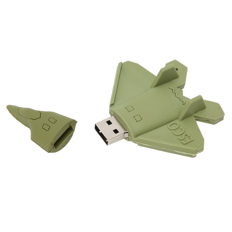 USB Flash Drive Green Cartoon Fighter Doll Portable Storage Memory