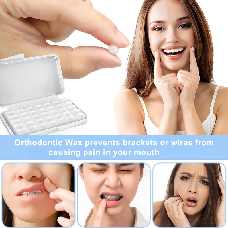Orthodontic Wax for Braces,Dental Wax for Braces,6 Boxes Braces Wax