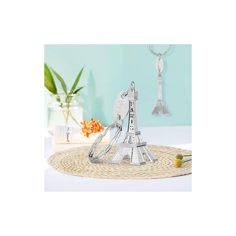 Toddmomy 12 Pcs Eiffel Tower Keychains Retro Embellishment French Souvenirs