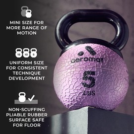 Aeromat Kettlebell Sets for Women - 6 Lb Kettlebell Set of 2 for Strength Training - Kettle Bell 6 Lb and Kettle Ball: Your Ultimate Kettlebells for Home Workouts - Yellow