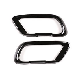 METYOUCAR Stainless Steel Exterior Accessories Exhaust Tailpipe Decoration Frame Cover Trims For X5 G05 X7 G07 2019 2021 M Sport Version Auto Accessories (Black)